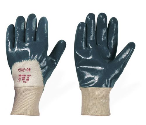 Nitril-Handschuhe NAVYSTAR blau,teilbeschichtet, 100% Baumwolle