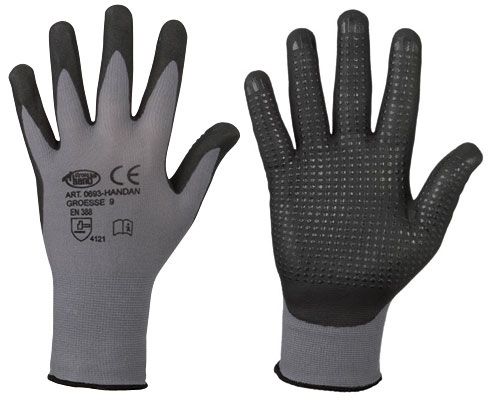 Handschuhe HANDAN Micro-Nitrilschaum schwarz