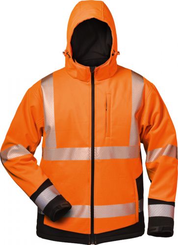 Warnschutz-Winter Softshell Jacke mit Kapuze LUKAS