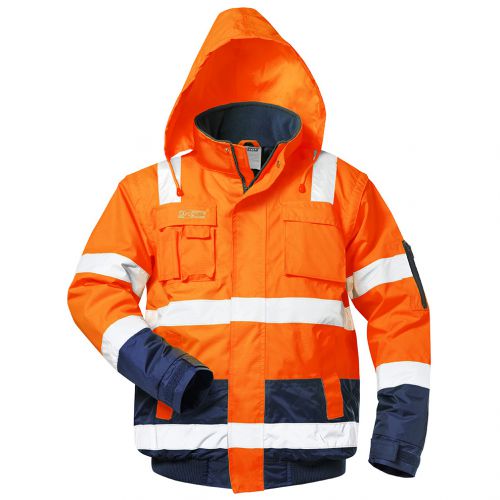 Warnschutz Pilotjacke JONAS orange/marine