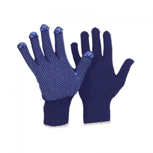 Feinstrick-Montage-Handschuh blau Benoppung