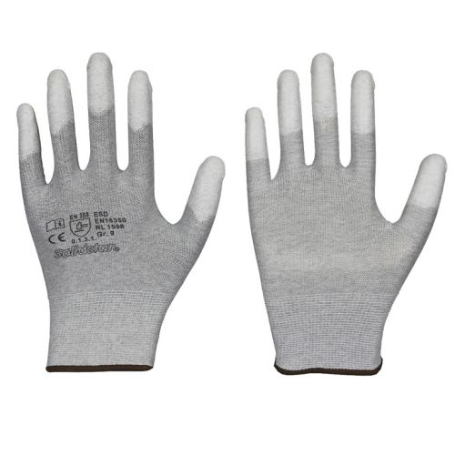 ESD Feinstrick-Handschuh / Fingerkuppen PU-Beschichtung