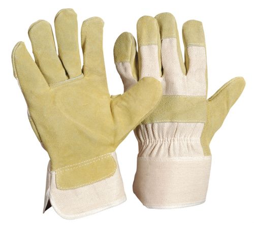 88 CBWA-TOP / Rindspaltlederhandschuh / Farbe: gelb / gefttert