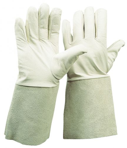 Nappaleder-Handschuh / Lnge 35 cm / mit Spaltlederstulpe / CE CAT 2
