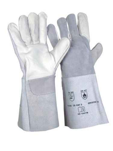 5-Finger-Kombi-Handschuh / naturfarben / CE CAT 2 / EN 12477 A+B / Lnge 35 cm