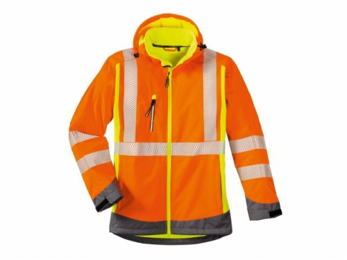 Warnschutz-Softshelljacke HOUSTON / PROTECT Workwear / leuchtorange