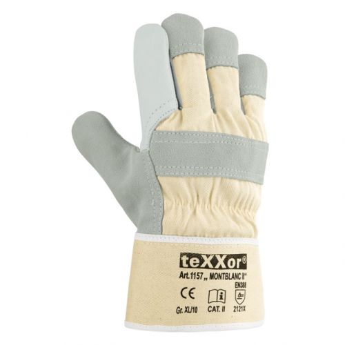 Rindvollleder-Handschuh MONTBLANC II / texxor / Leder-natur-wei