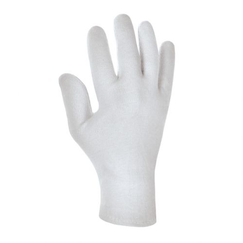 Baumwolltrikot-Handschuh ohne Schichtel MITTELSCHWER / texxor / wei-gebleicht