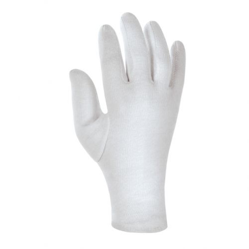 Baumwolltrikot-Handschuhe mit Schichtel MITTELSCHWER / texxor / wei-gebleicht