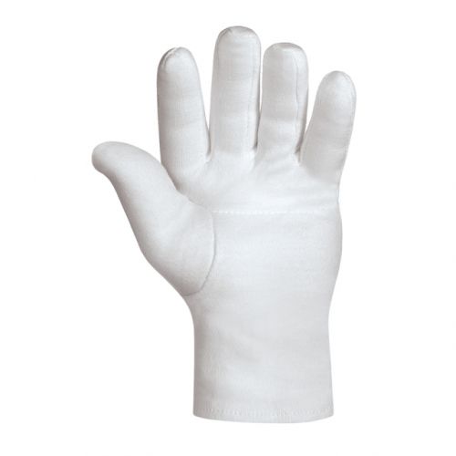 Baumwolltrikot-Handschuh mit Schichtel MITTELSCHWER / texxor / wei-gebleicht