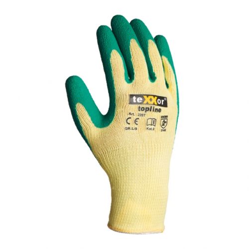 Grobstrickhandschuhe POLYESTER / texxor / gelb-grn / Latex