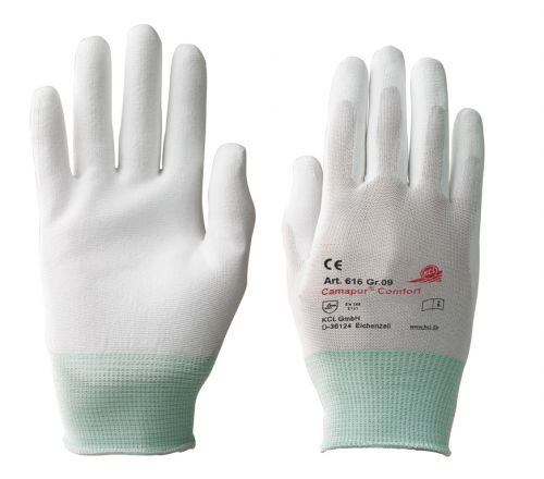 Handschuhe Campur Comfort 616, PU, Strickbund, teilb. - wei