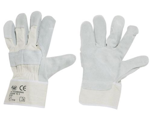 Rindspaltleder-Handschuhe, Profi Qualitt KS/GRAU