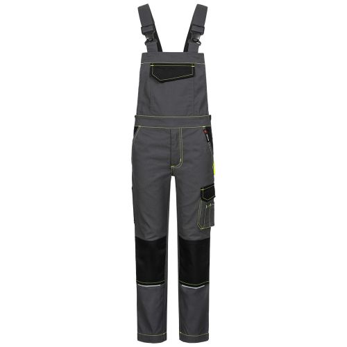 RIKUS TWILL-Kinderlatzhose / grau-schwarz