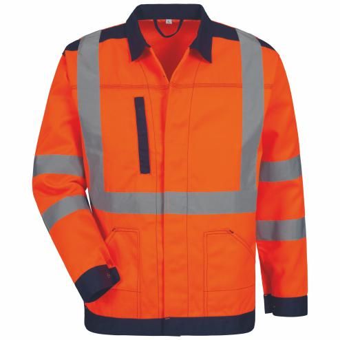 MARIENBERG Warnschutz-Bundjacke orange/marine abgesetzt