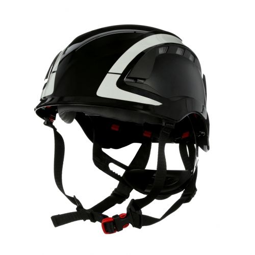 Schwarzer Schutzhelm SecureFit / X5012V-CE / belftet und reflektierend