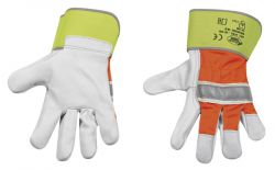 Rindvollleder-Handschuhe HI-VIS Gr. 10,5