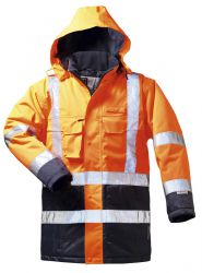 Warnschutz Parka LUIS orange/marine