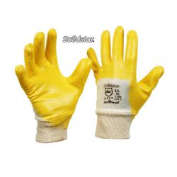 Strickbund Handschuh Nitril gelb