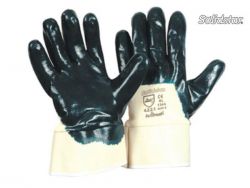 Nitril blau Stulpe robuster Handschuh starke Nitril-Beschichtung