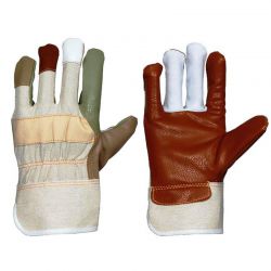 PU Handschuh, farblich, Stulpe
