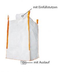 BigBag mit Einlauf & Auslauf / 90x90x115cm / Tragkraft 1250kg