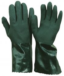 PVC-Handschuh / gesandet / CE CAT 3 / grün / vollbeschichtet / 35 cm