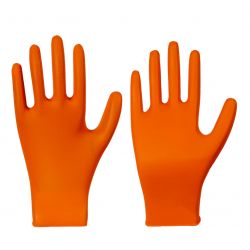 Nitril-Einweghandschuh GRIPSTER / orange / 0,15 mm / 24cm / Box  50Stck