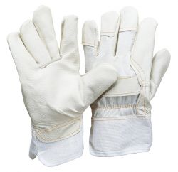 Polsterlederhandschuh / Innenhand aus einem Stck / nur helle Farben sortiert / gefttert