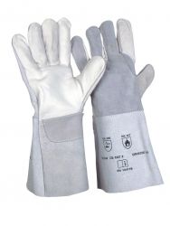 5-Finger-Kombi-Handschuh / naturfarben / CE CAT 2 / EN 12477 A+B / Länge 35 cm