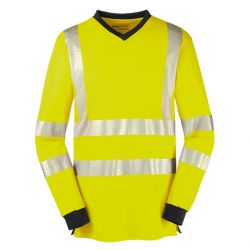 Warnschutz-Langarm-Shirt JACKSONVILLE / PROTECT Workwear / leuchtgelb
