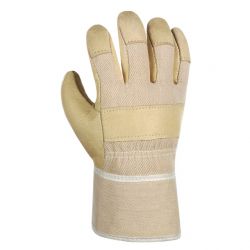 Schweinsvollleder-Handschuh DAMEN-PAWA / texxor / Leder-gelb-weiß