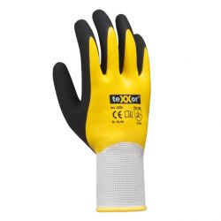 Polyester-Strickhandschuh LATEX / texxor / gelb-schwarz