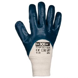 Nitril-Handschuhe STRICKBUND / texxor / beige-blau