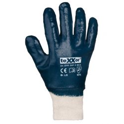Nitril-Handschuhe STRICKBUND / texxor / beige-blau