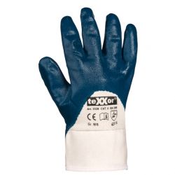 Nitril-Handschuhe STULPE / texxor / beige-blau / 2329