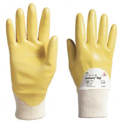 Handschuhe Sahara Top 102 Nitril, Strickbund, tief getaucht