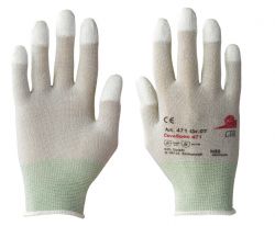 Handschuhe CovaSpec 471, PU/PA/Karbon, Strickbund - beige