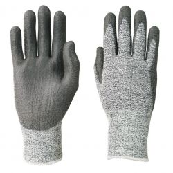 Handschuhe Camapur Cut 627+, Strickbund, teilb. - grau/schwarz
