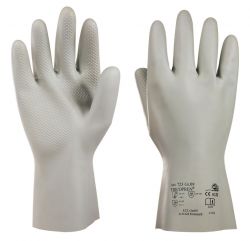 Handschuhe Tricopren 723, Chloropren, Stulpe, vollb., Profil, 29-31cm - grau