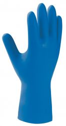 Handschuhe VeroChem 754, Nitril, Stulpe geraut, 32-35cm - blau