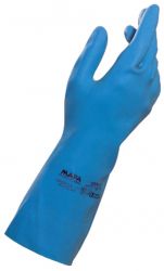 Handschuhe VITAL 177, NaturLatex, gerade Stulpe, Profil, 31 cm - blau
