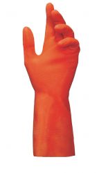 Handschuhe VITAL 180, NaturLatex / Nitril, gerade Stulpe, Profil, 31cm - rot