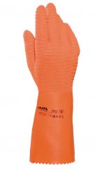Handschuhe HARPON 325, Latex, Zacken, verst. Aufrauhung, 37cm - orange