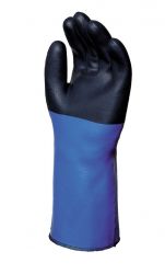 Handschuhe TEMPTEC 332, Neopren, Gerade Stulpe, gekrnt, 35,5cm - blau/schwarz