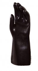 Handschuhe FLUOTECH 344, Fluorelastomer, Zacken, glatt, 37cm - schwarz