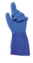 Handschuhe TELSOL 351, PVC, Zacken, gekrnt, 30cm - blau