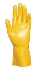 Handschuhe TITAN 376(ehem. DEXTRAM), UVE 5 / VE 50 Nitril, Gerade Stulpe, vollbeschichtet, 31cm - gelb