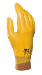 Handschuhe  Titan 383 (ehem.Dexilite), Nitril, Strickbund, glatt, 26-29cm - gelb