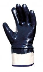 Handschuhe TITAN 388, Nitril, Segeltuchstulpe, vollbeschichtet, 24-28cm - blau